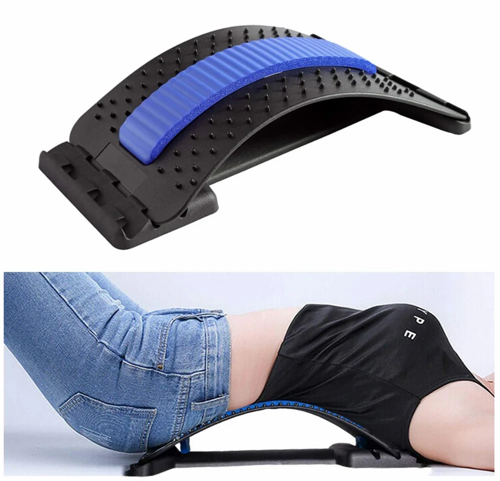 Acupressure Back Stretching Device | For Plane Surface, Chair & Car | Lumbar Support, Muscle Pain Relief, Posture Corrector